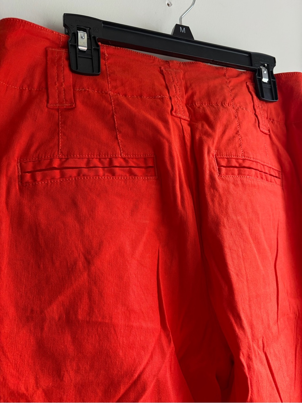Anthropologie Maeve The Noami Linen Wide-Leg Flare Orange Pants Sz 6 Boho Chic - Picture 6 of 10